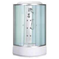 Душовий бокс STRONG SBH-01-FB-90x90x215/SATIN/гідромасаж/високий піддон(MI6888)
